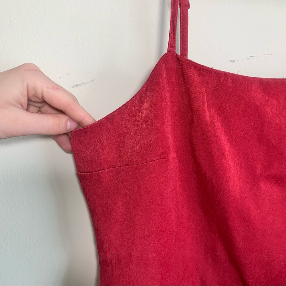 Red mini dress